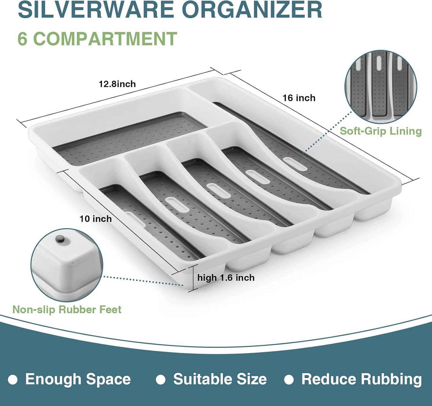 image:imageBlack Silverware Set Umite Chef 49Piece Flatware Set with Drawer Organizer Durable Stainless Steel Cutlery Set for 8 Tableware Eating Utensils with Steak Knives for Home Restaurant48
