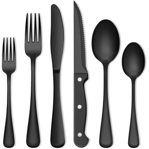 image:imageBlack Silverware Set Umite Chef 49Piece Flatware Set with Drawer Organizer Durable Stainless Steel Cutlery Set for 8 Tableware Eating Utensils with Steak Knives for Home Restaurant72