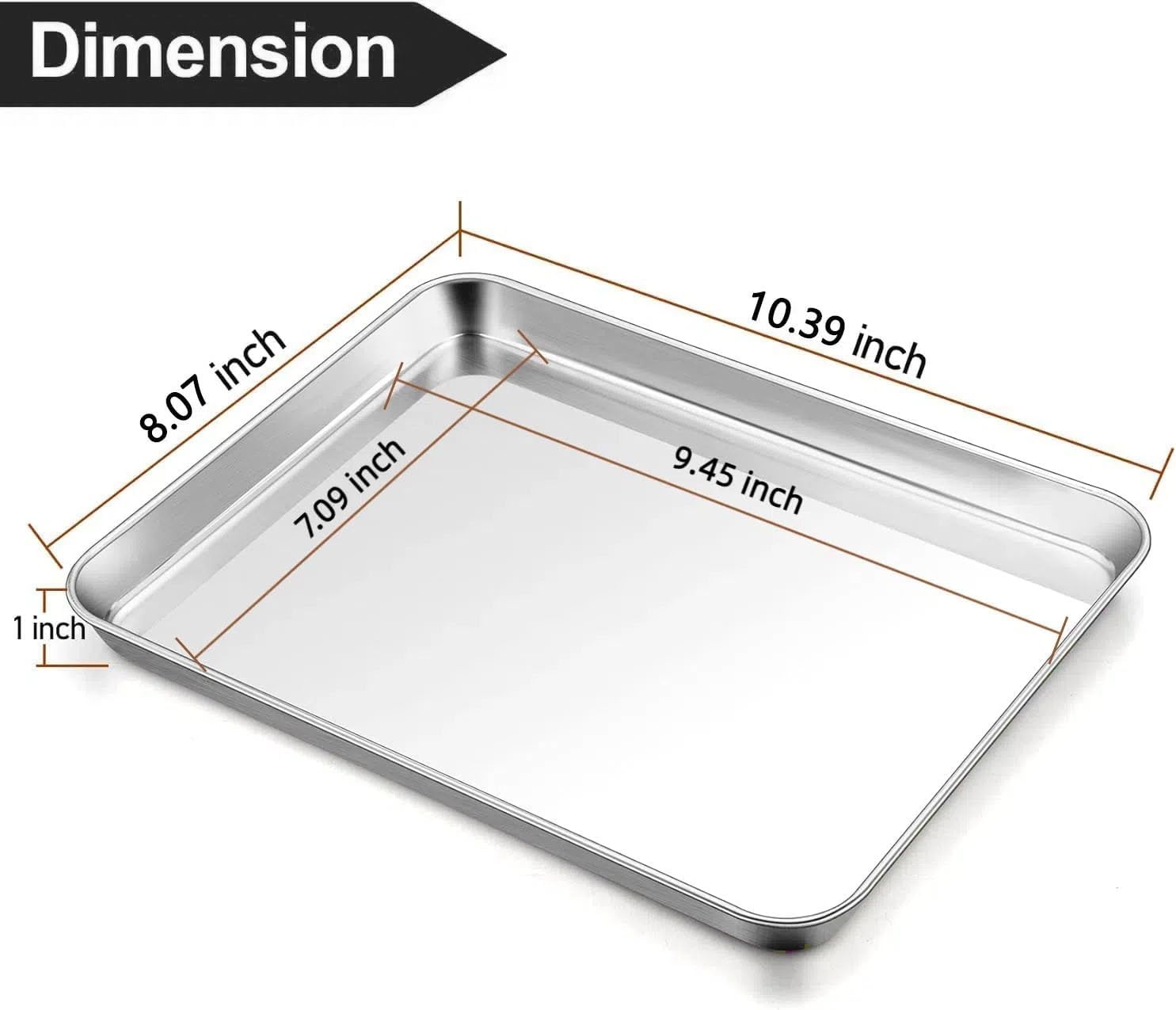 image:imageBaking Sheet Cookie Sheet Set of 2 Umite Chef Stainless Steel Baking Pans Tray Professional 16 x 12 x 1 inch Non Toxic amp Healthy Mirror Finish amp Rust Free Easy Clean amp Dishwasher Safe1039inx807inx1in