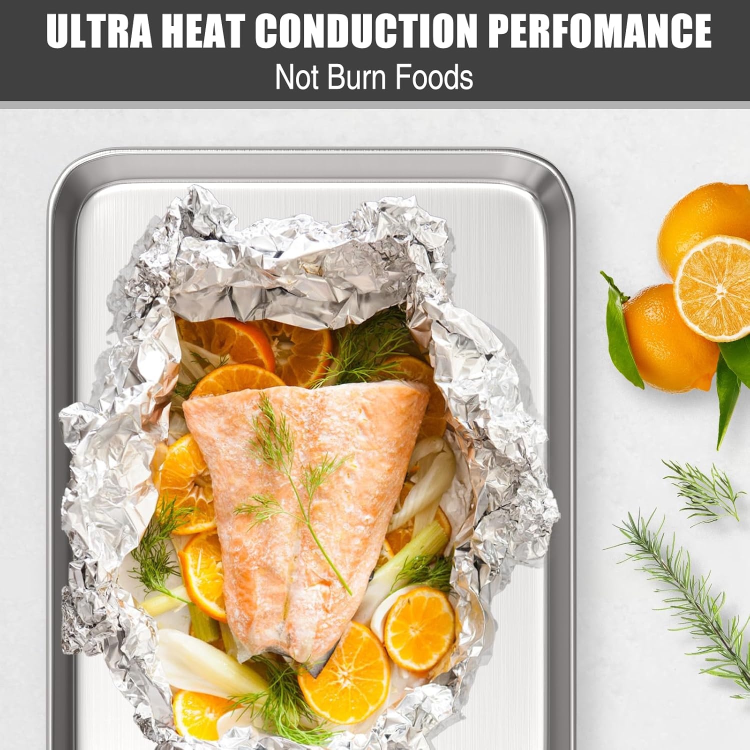 image:imageBaking Sheet Cookie Sheet Set of 2 Umite Chef Stainless Steel Baking Pans Tray Professional 16 x 12 x 1 inch Non Toxic amp Healthy Mirror Finish amp Rust Free Easy Clean amp Dishwasher Safe1039inx807inx1in