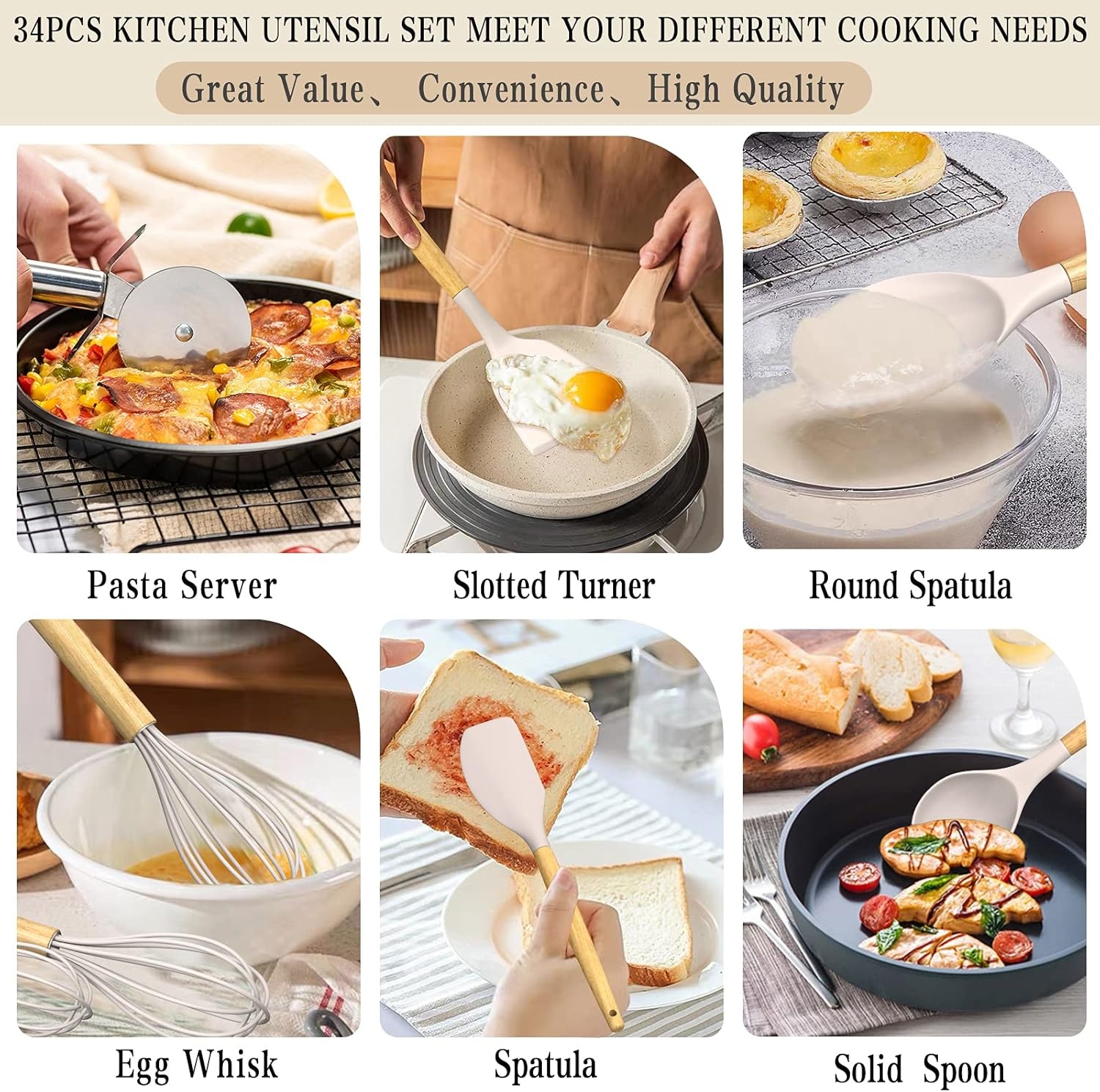 image:imageMicrowave Splatter Cover with Water Steamer 10 inch Clear Microwave Plate Cover for Food Splatter Guard Microwave Lid for Microwave Oven Kitchen Gadgets Pearl White Cooking Kitchen Utensil Set