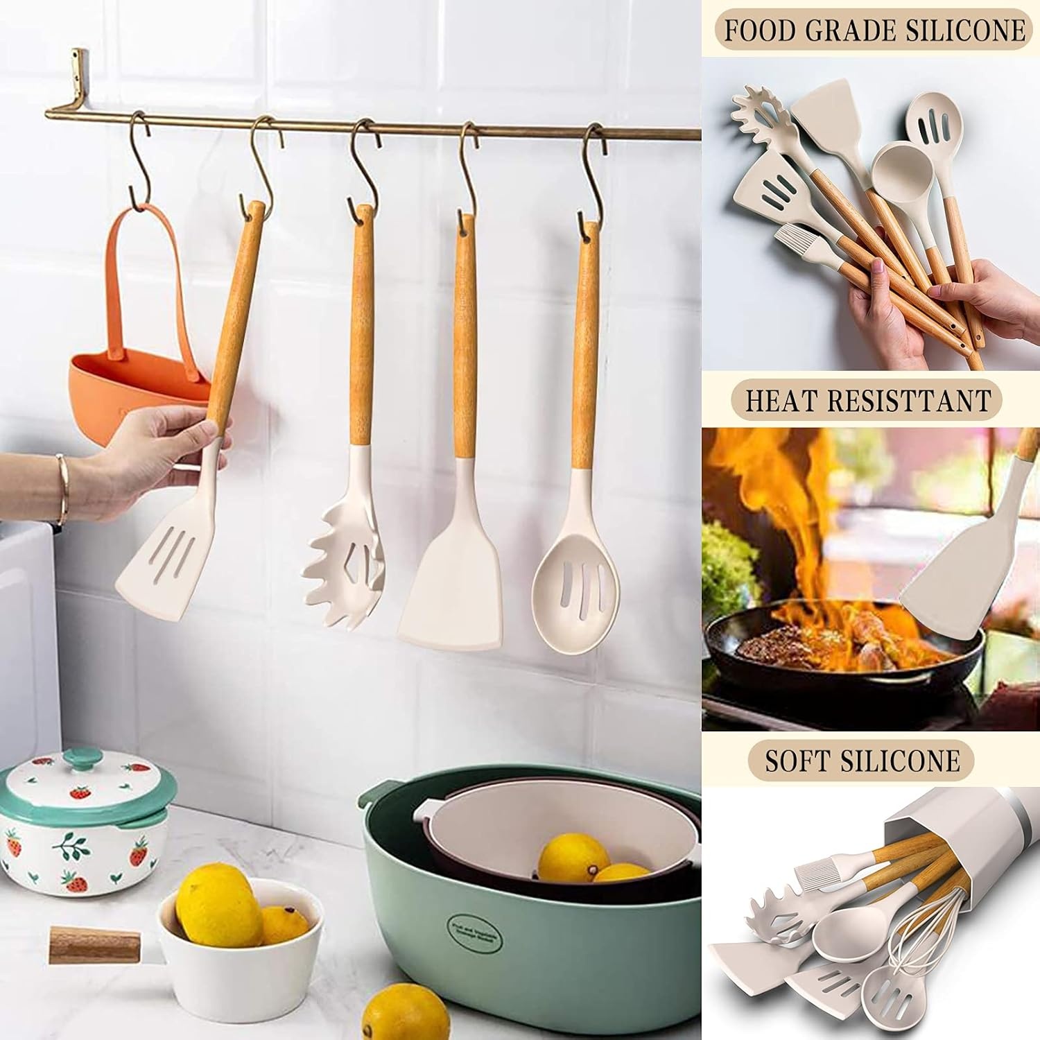 image:imageMicrowave Splatter Cover with Water Steamer 10 inch Clear Microwave Plate Cover for Food Splatter Guard Microwave Lid for Microwave Oven Kitchen Gadgets Pearl White Cooking Kitchen Utensil Set