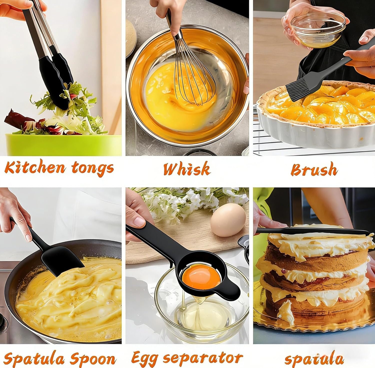 image:imageMixing Bowls with Airtight Lids Set 26PCS Stainless Steel Khaki Bowls with Grater Attachments NonSlip Bottoms amp Kitchen Gadgets Set Size 7 4 25 2015 1QT Great for Mixing amp ServingCarbon Black
