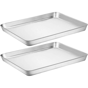 image:imageBaking Sheet Cookie Sheet Set of 2 Umite Chef Stainless Steel Baking Pans Tray Professional 16 x 12 x 1 inch Non Toxic amp Healthy Mirror Finish amp Rust Free Easy Clean amp Dishwasher Safe18inx13in x1in