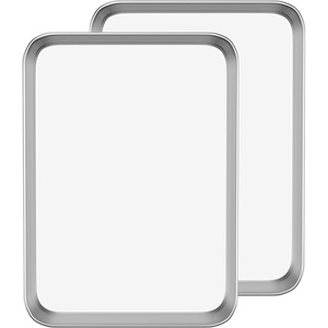 image:imageBaking Sheet Cookie Sheet Set of 2 Umite Chef Stainless Steel Baking Pans Tray Professional 16 x 12 x 1 inch Non Toxic amp Healthy Mirror Finish amp Rust Free Easy Clean amp Dishwasher Safe16 x 12 x 1 inch